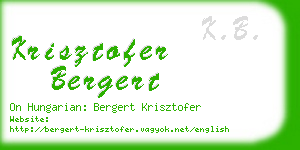 krisztofer bergert business card